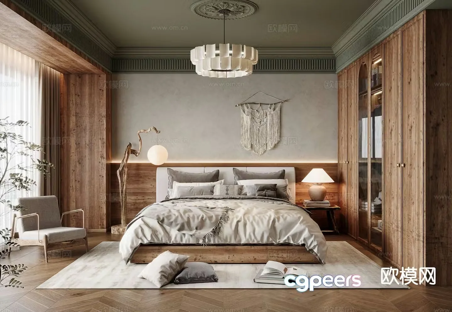 Wabi Sabi bedroom master bedroom master room 3d model