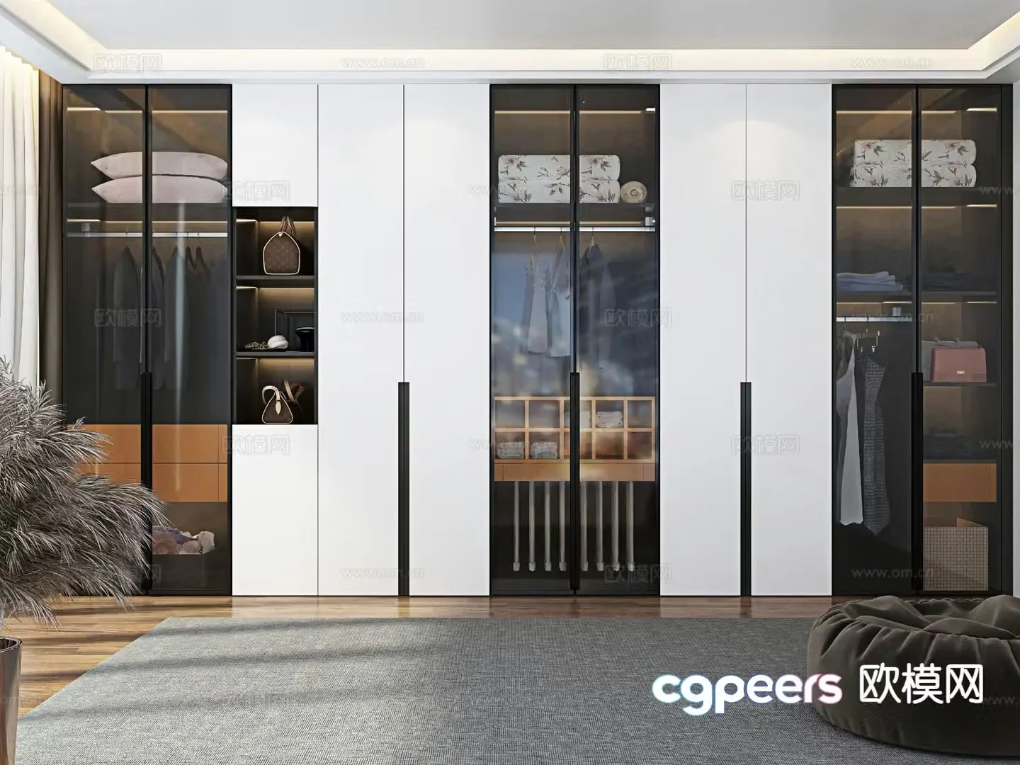 Modern cloakroom 3d model
