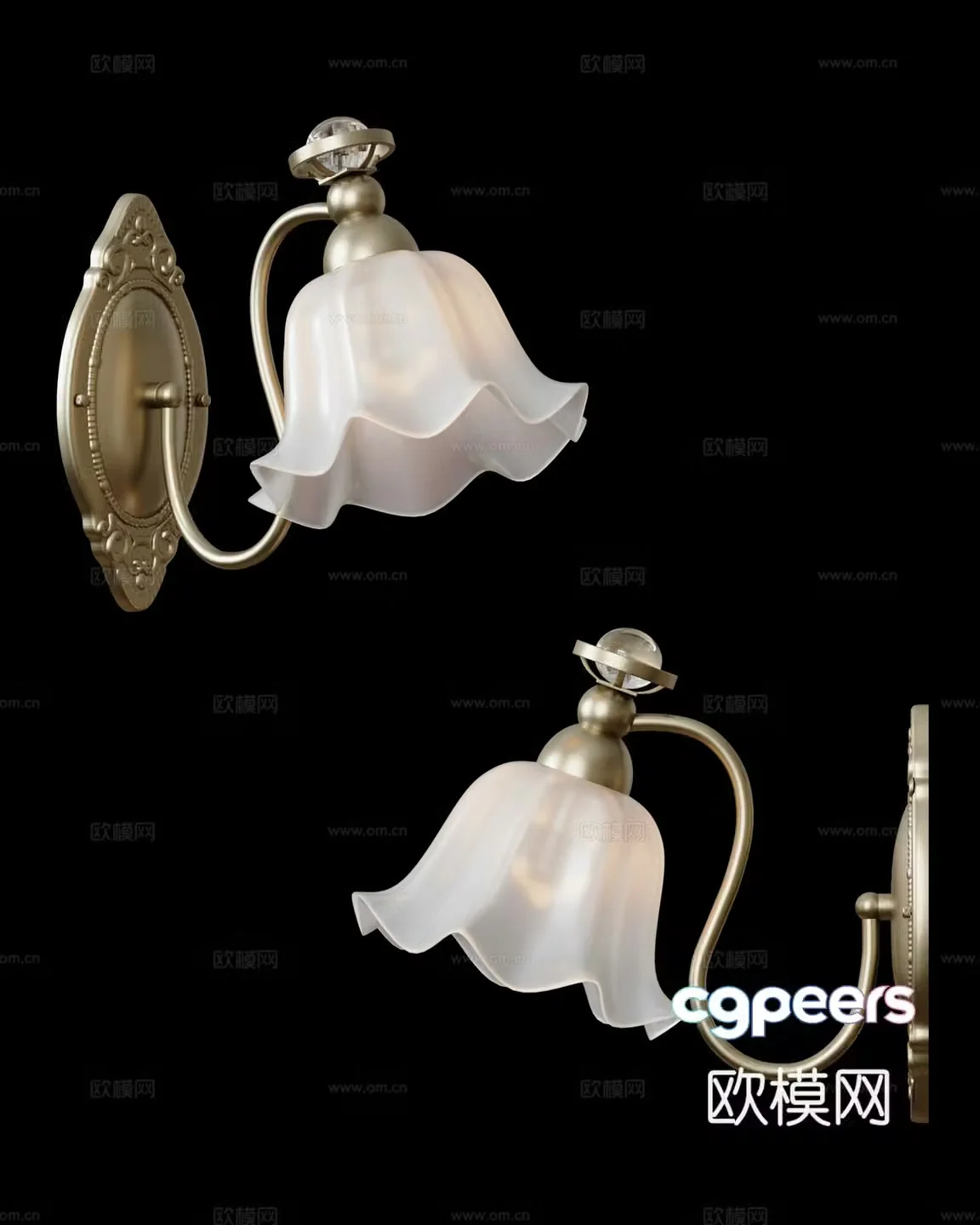 French wall lamp 3d model