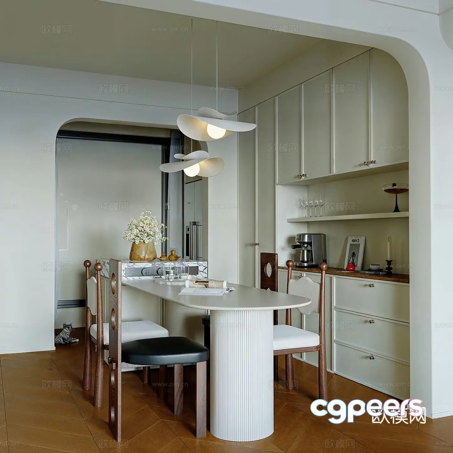Modern restaurant 3d model
