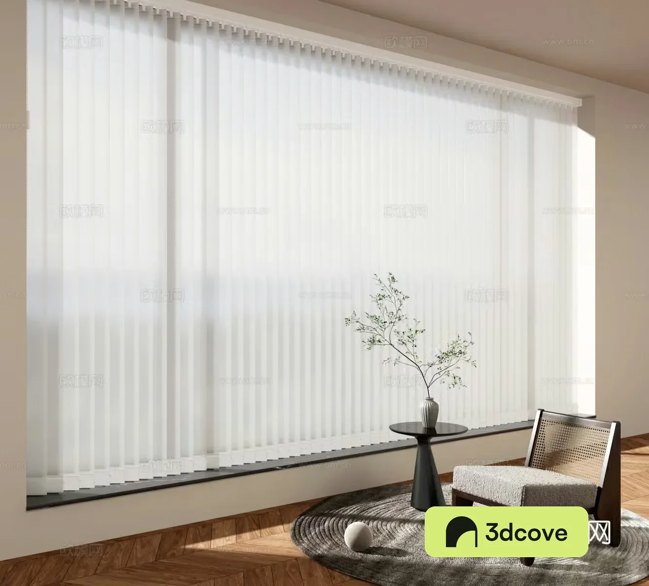 Dream curtain venetian blinds floor-to-ceiling windows casual sofa carpet