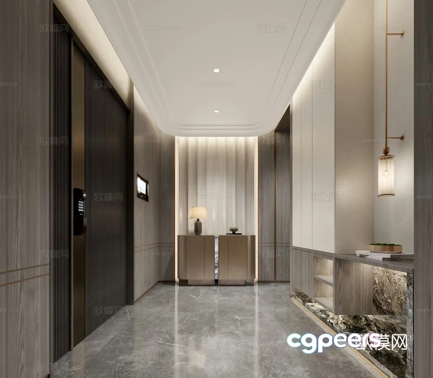 Villa entrance 3D model