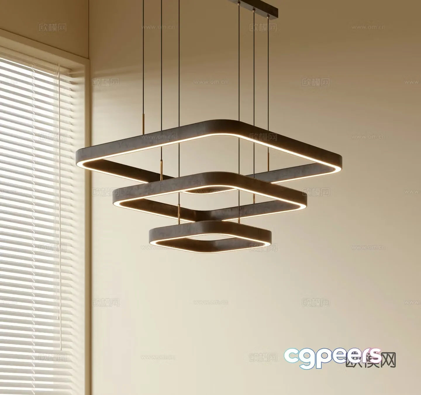 Modern simple chandeliers Nordic style chandeliers Mediterranean style chandeliers Study lamp combination Restaurant lamp 3D model