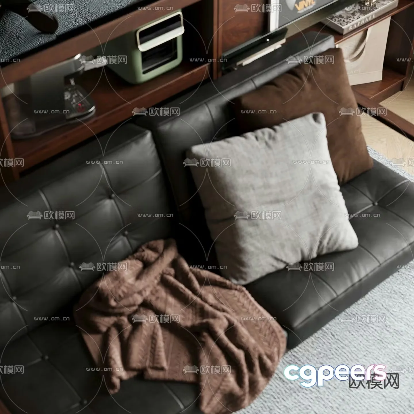 American sofa set 3d model