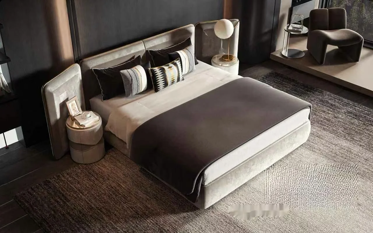 Modern Grey Bed 3D Model – 2654 – VRAY Render
