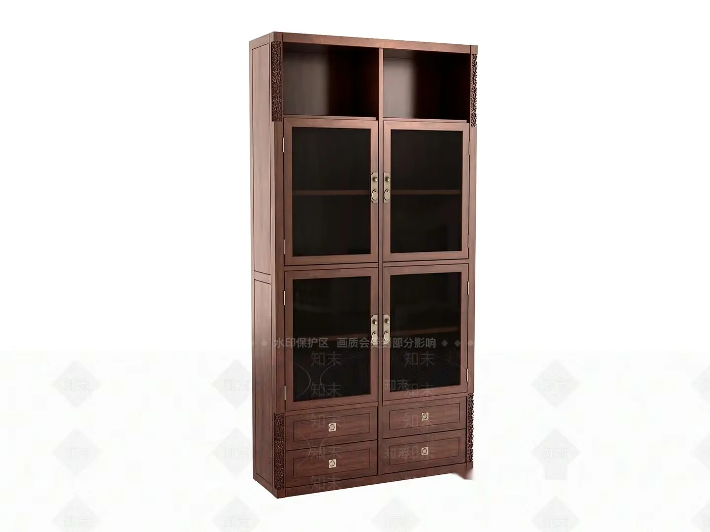 Brown Wooden Cabinet 3D Model – 2902 – VRAY Render