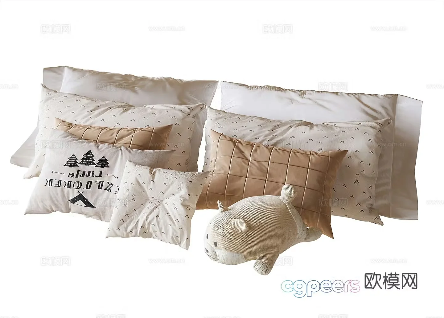 Modern children’s pillow 3d model