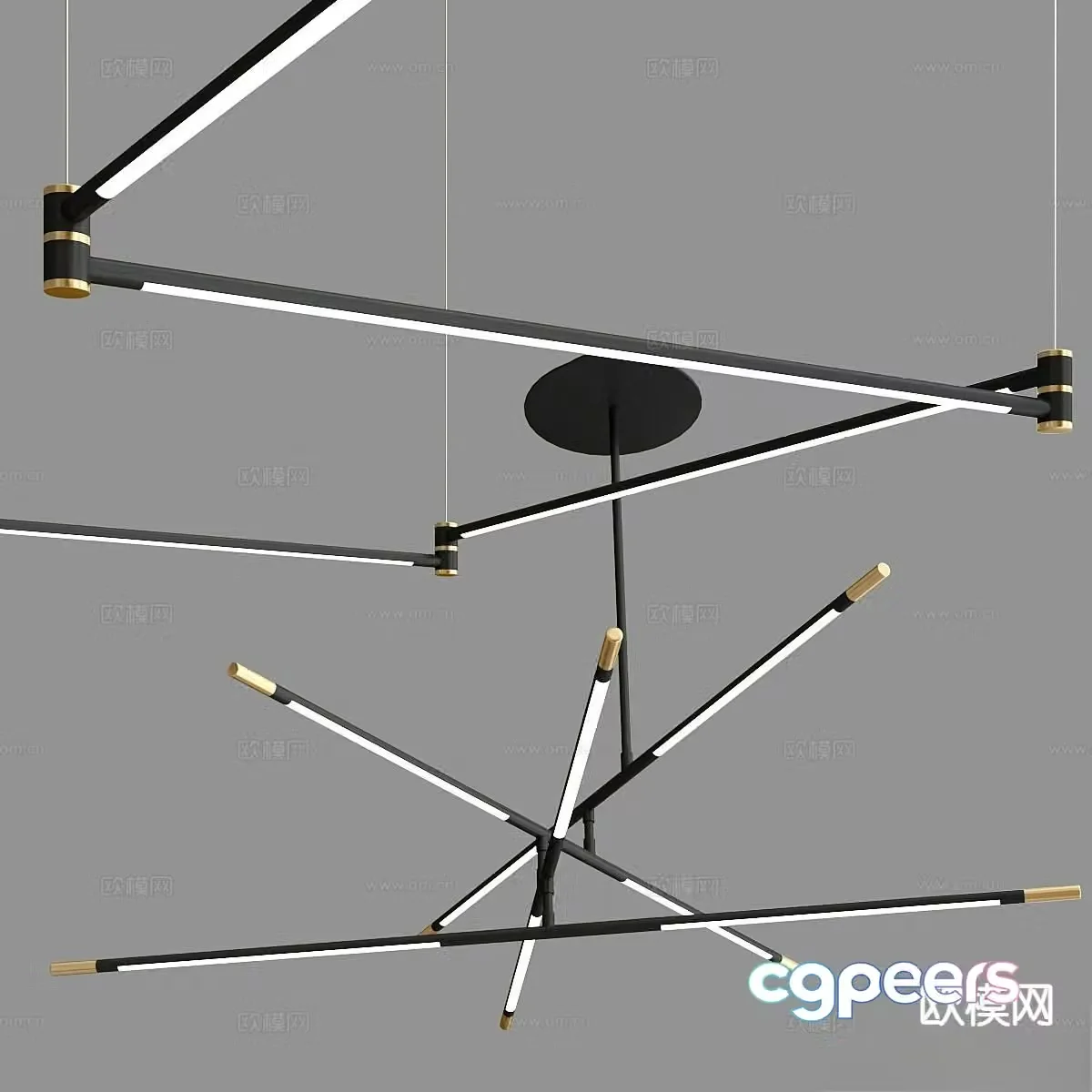 Minimalist chandelier art chandelier 3d model