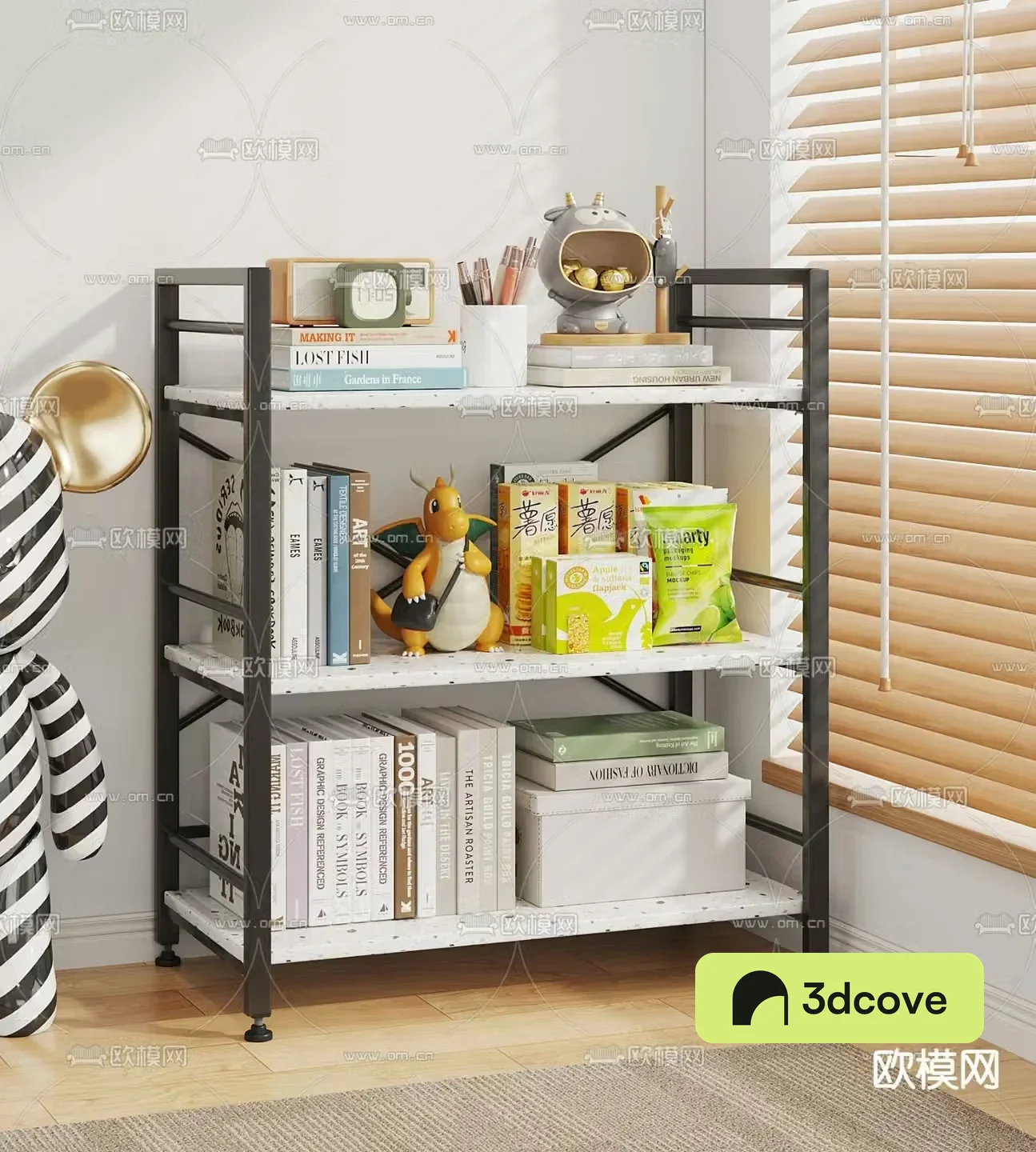 Children’s cabinet bookcase snack