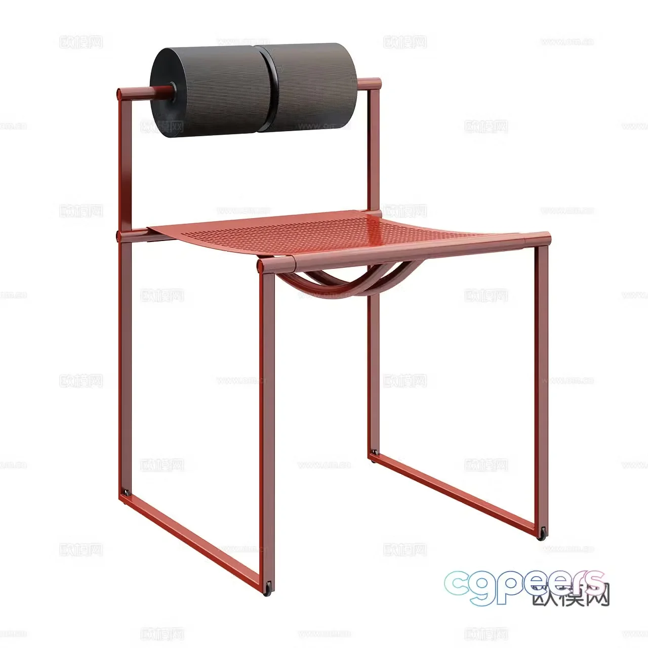 Alias â€‹â€‹Modern Single Chair Extremely Simple Chair Metal Single Chair Dining Chair Metal Chair 3D Model