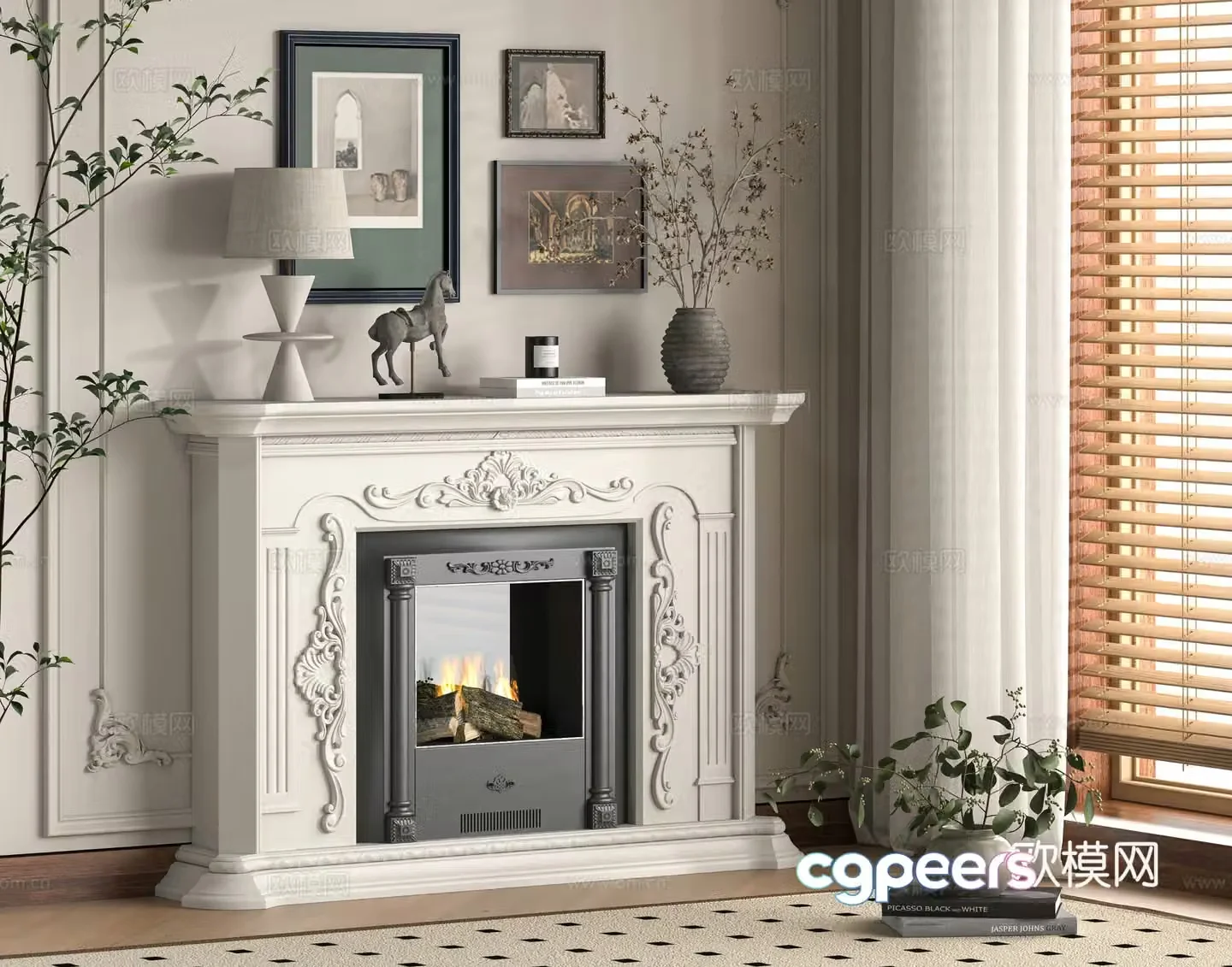French fireplace 3d model