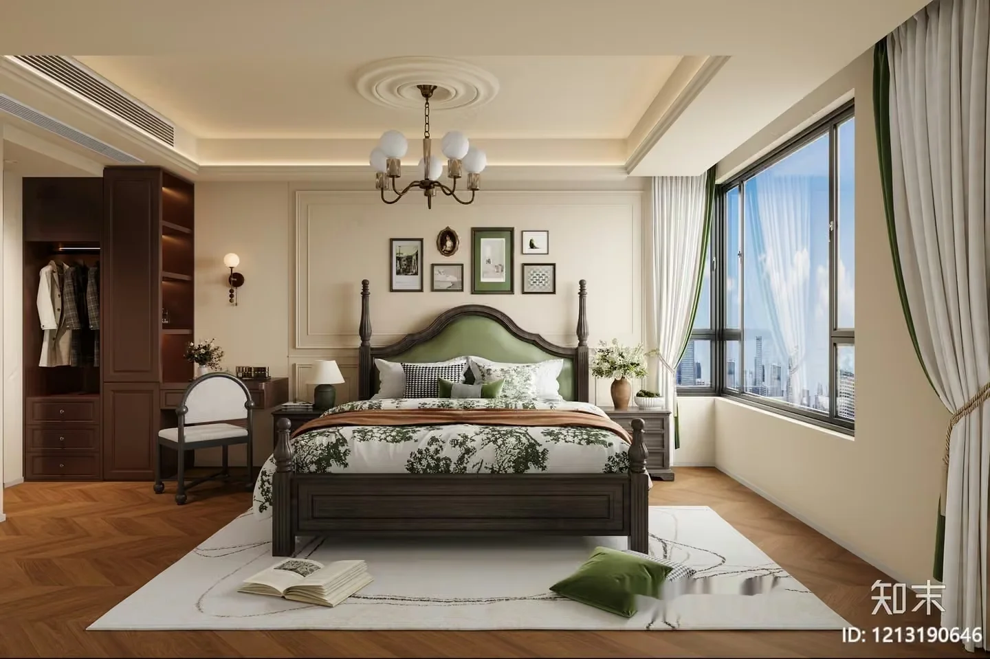 Cozy Bedroom 3D Model – 17206 – VRAY Render