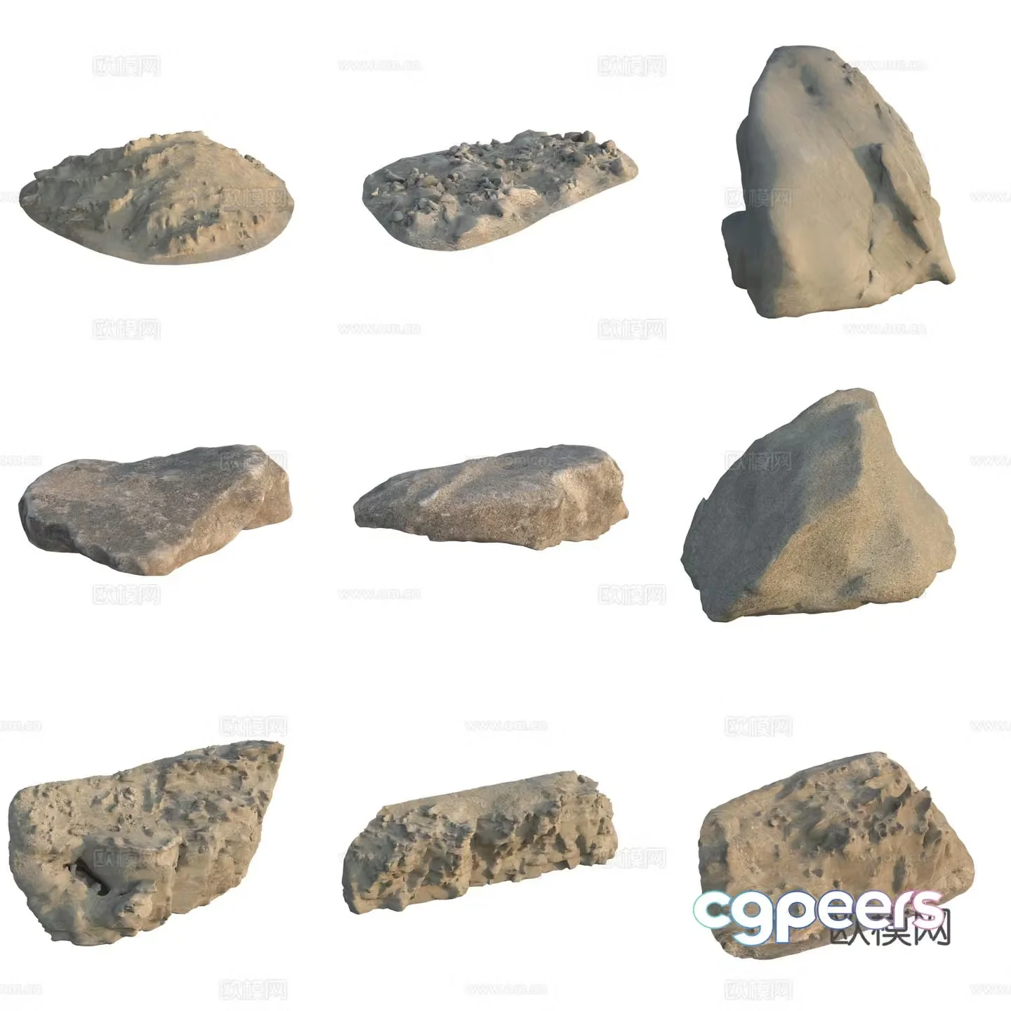 Sandstone stone 3d model