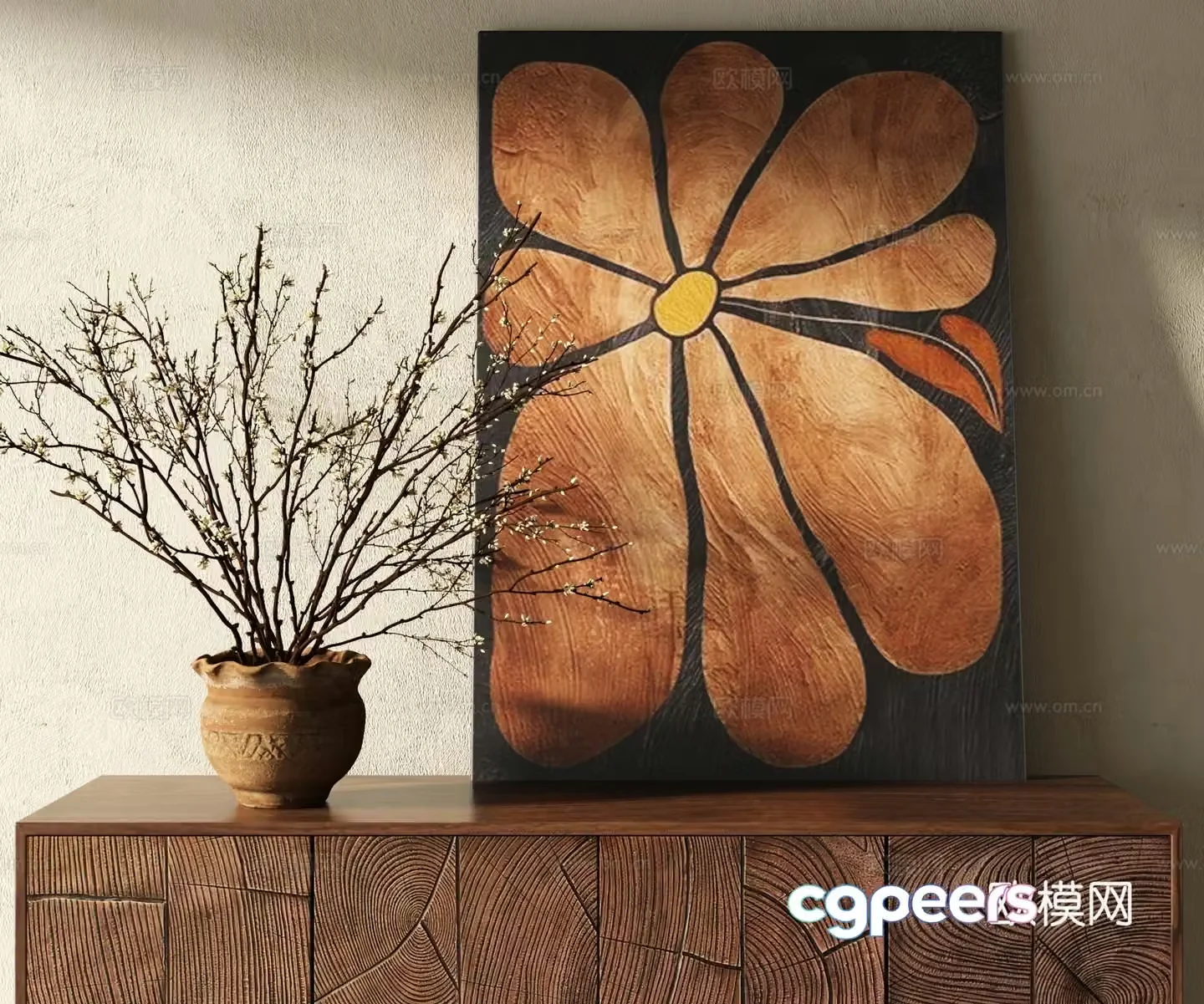 Modern decorative painting 3d model