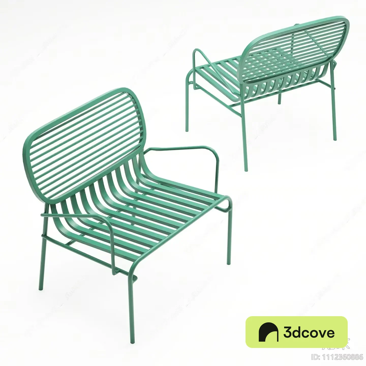 Modern Green Metal Chair