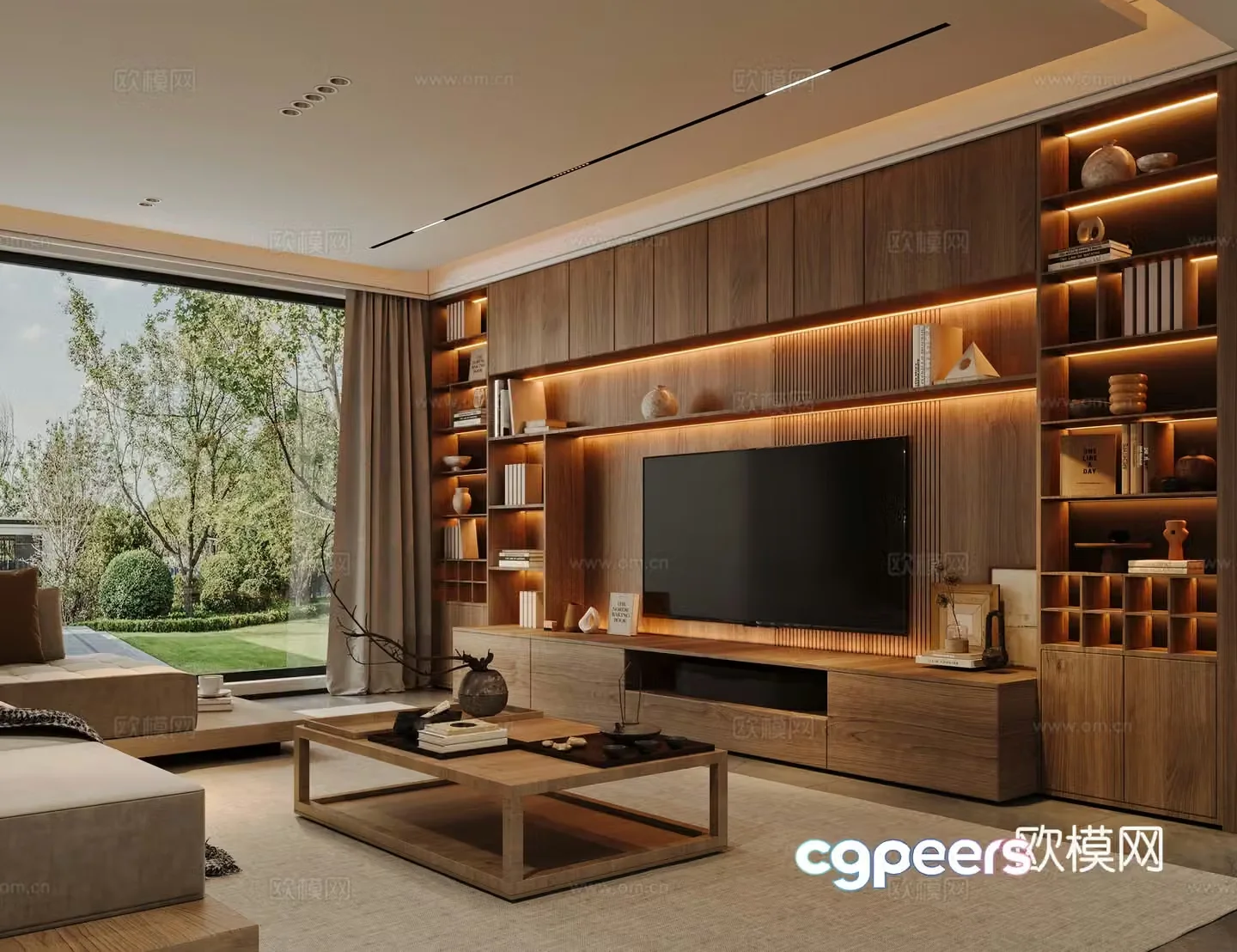 Middle-aged living room 3d model