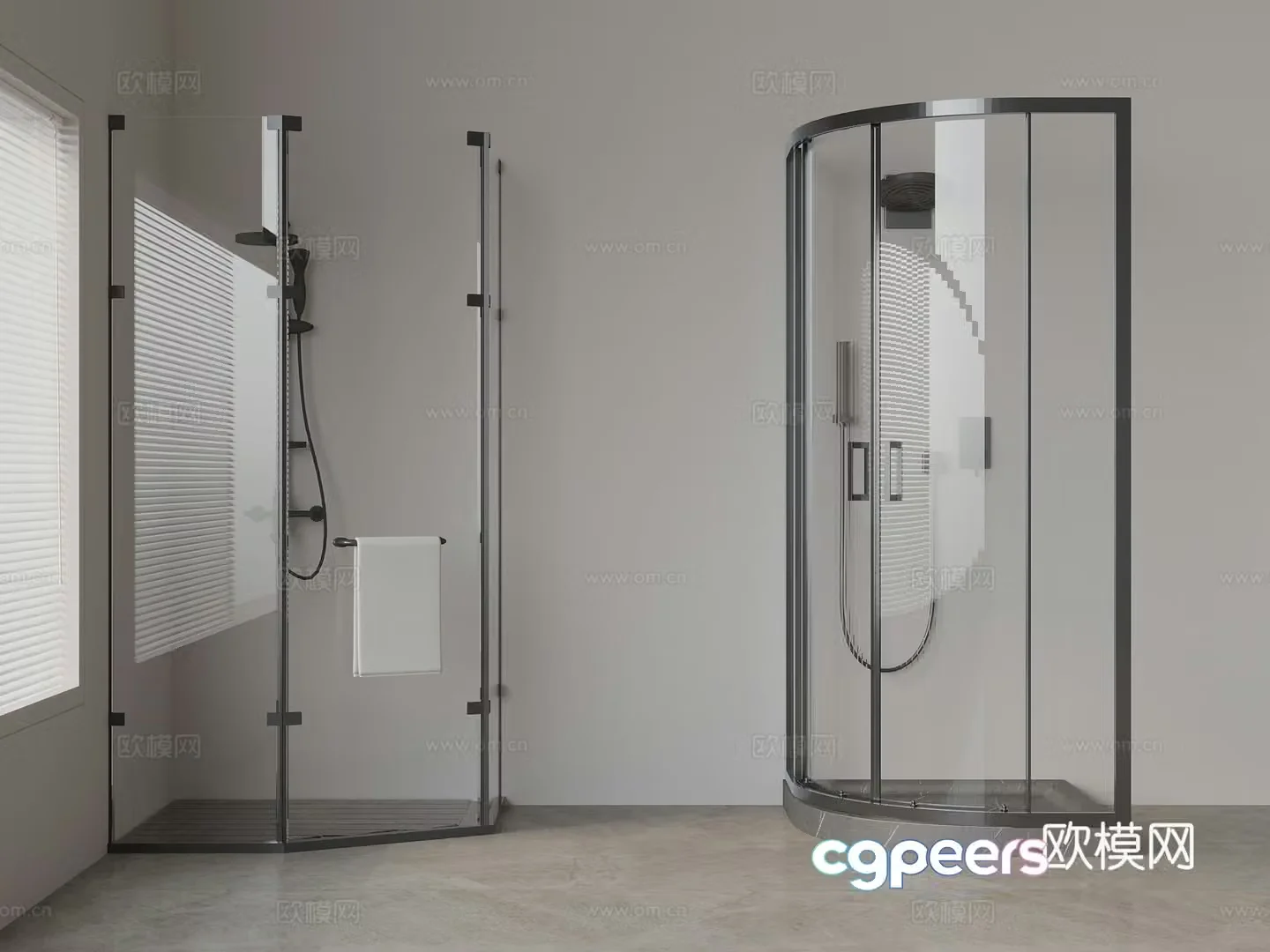 Modern shower room shower 3d model