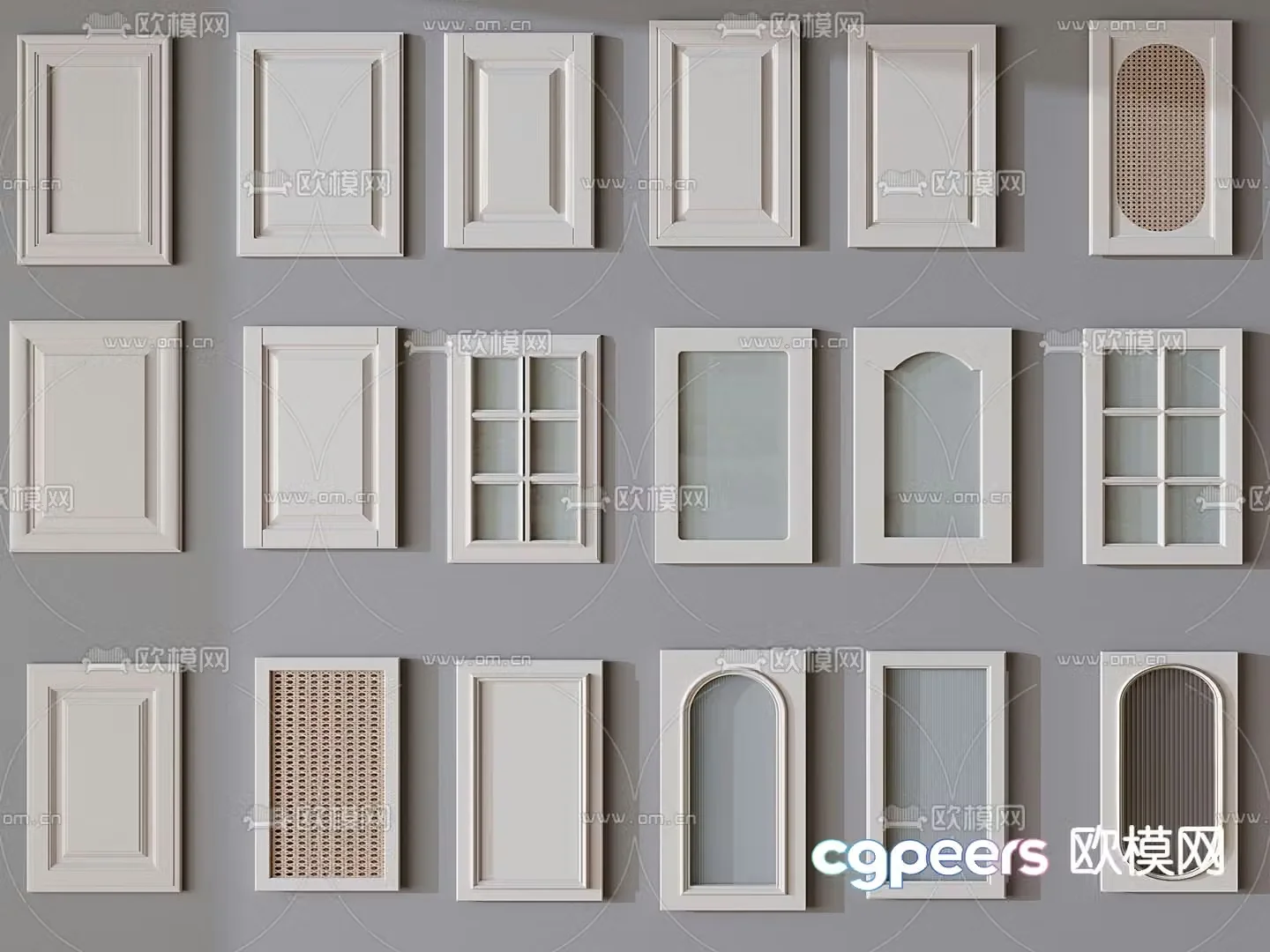 Simple European cabinet door wardrobe door panel cabinet door panel 3d model