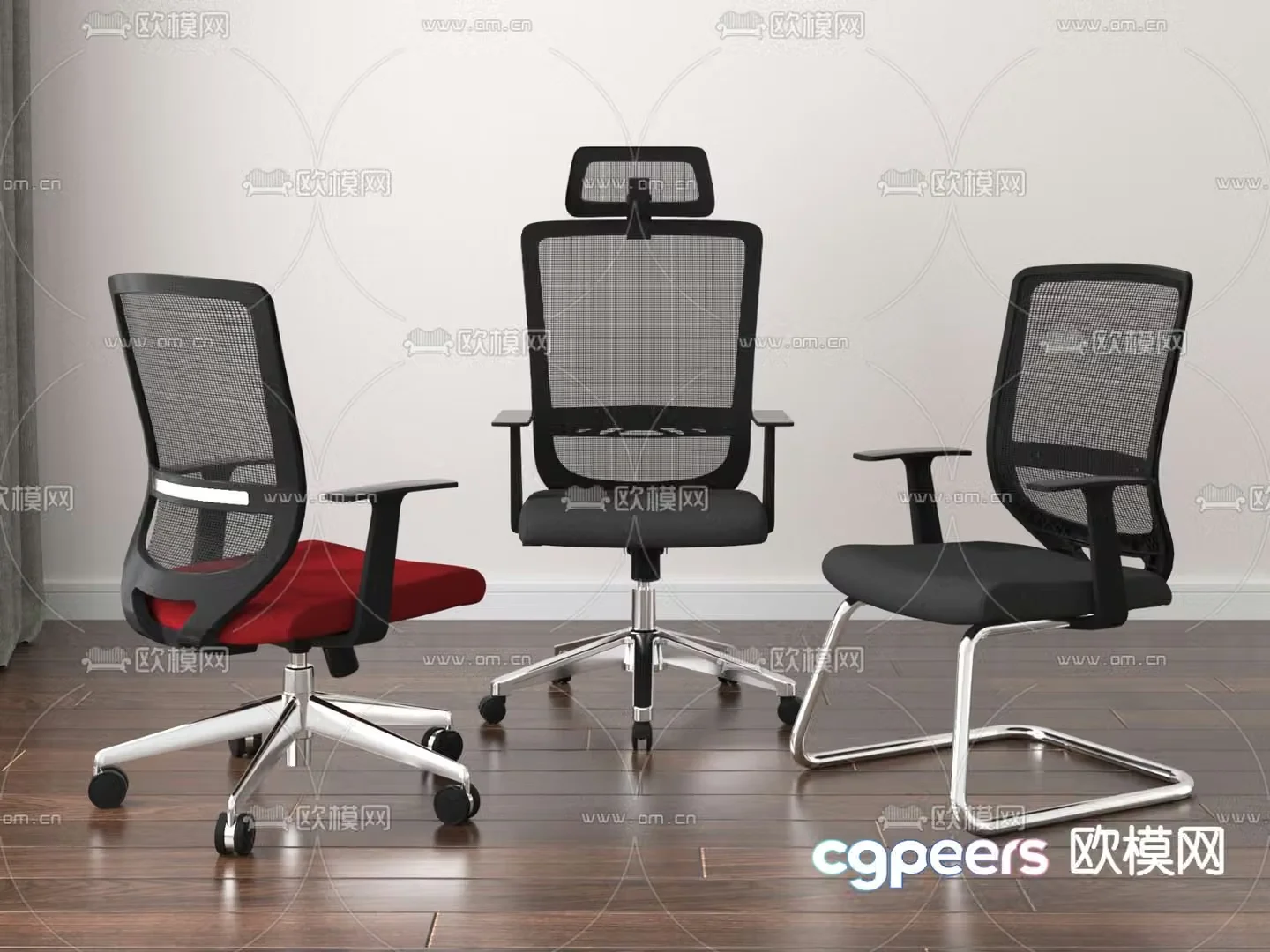 Office chair shift chair staff chair conference chair 3d model