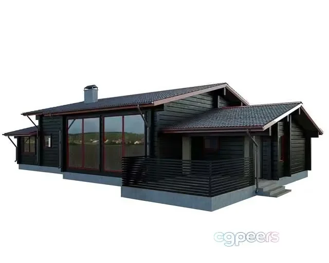 3ds Max Free – Black Timber House