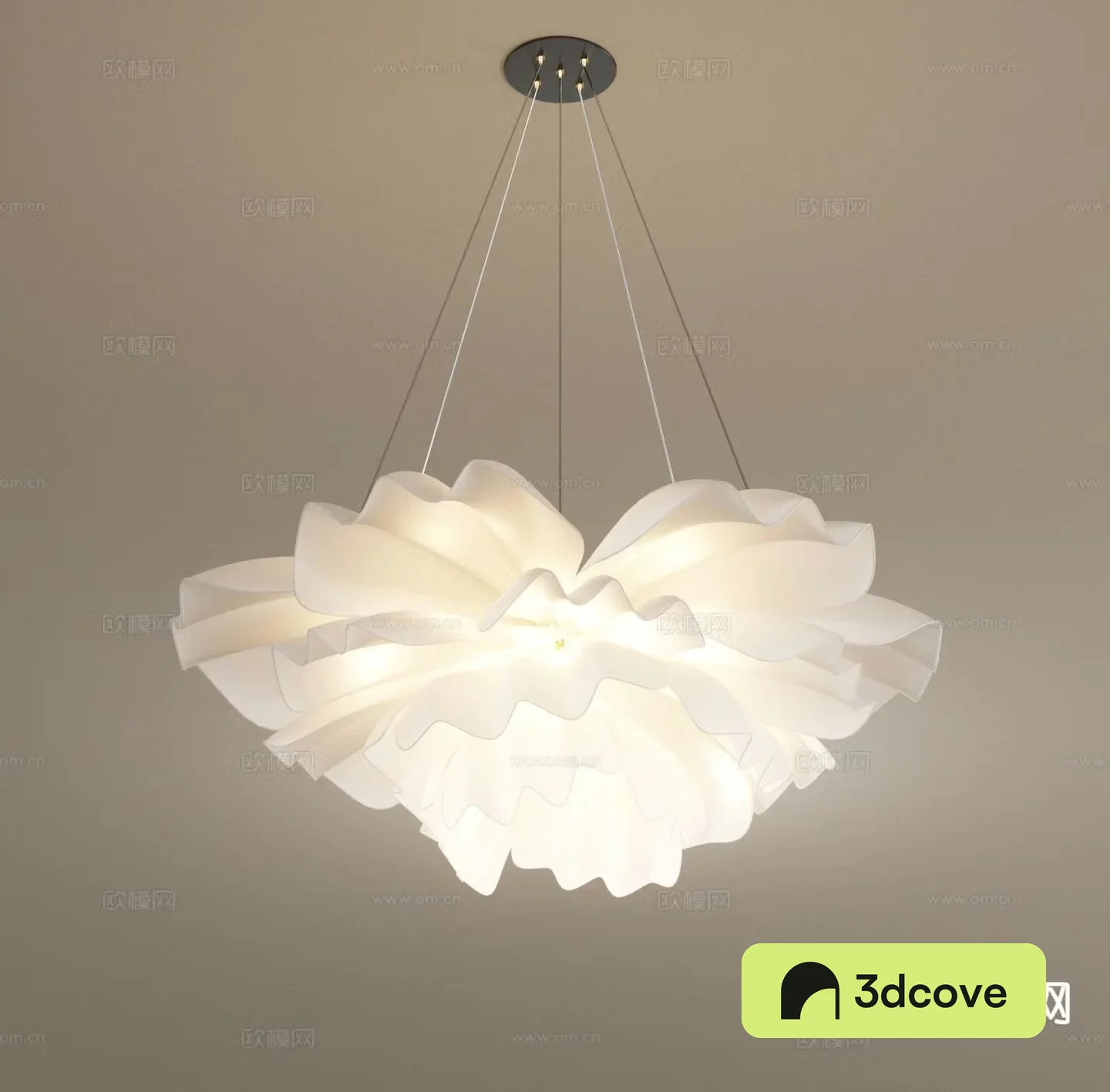 Creamy Chandelier Flower Chandelier