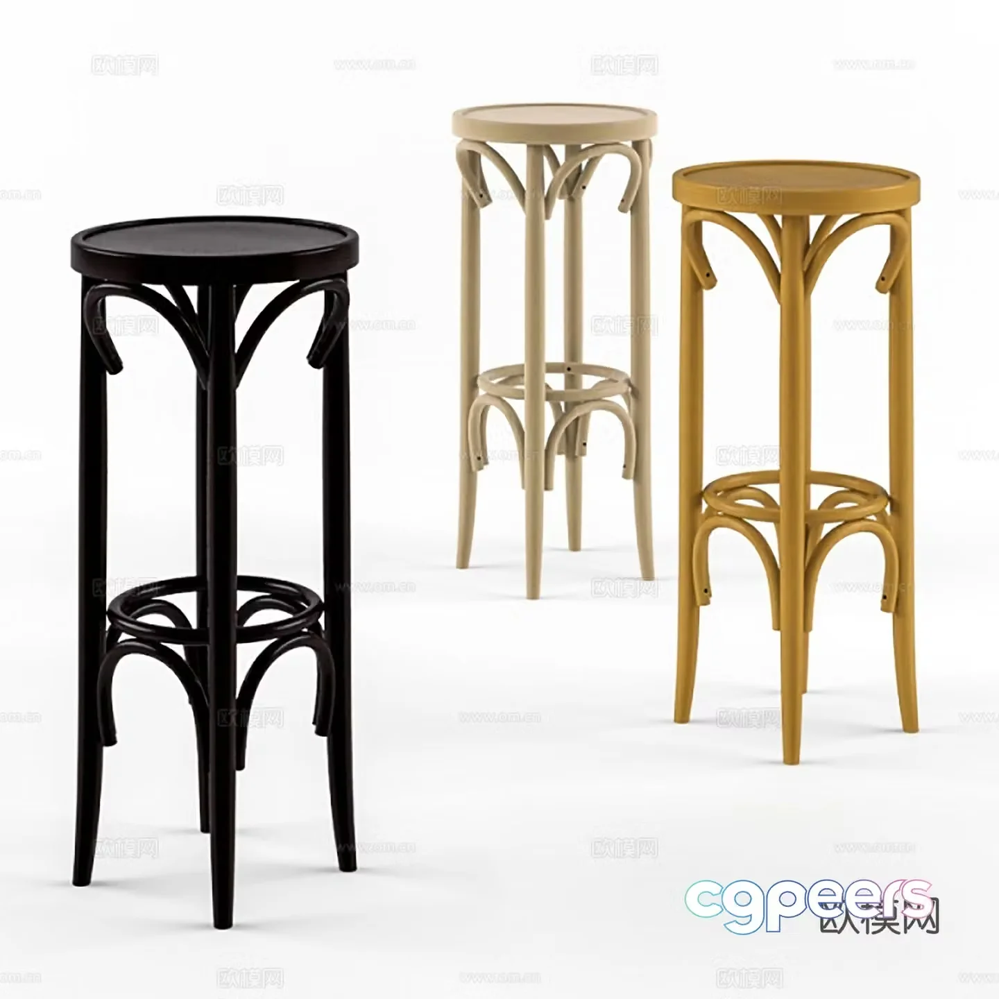 Modern stool bar chair bar stool 3d model