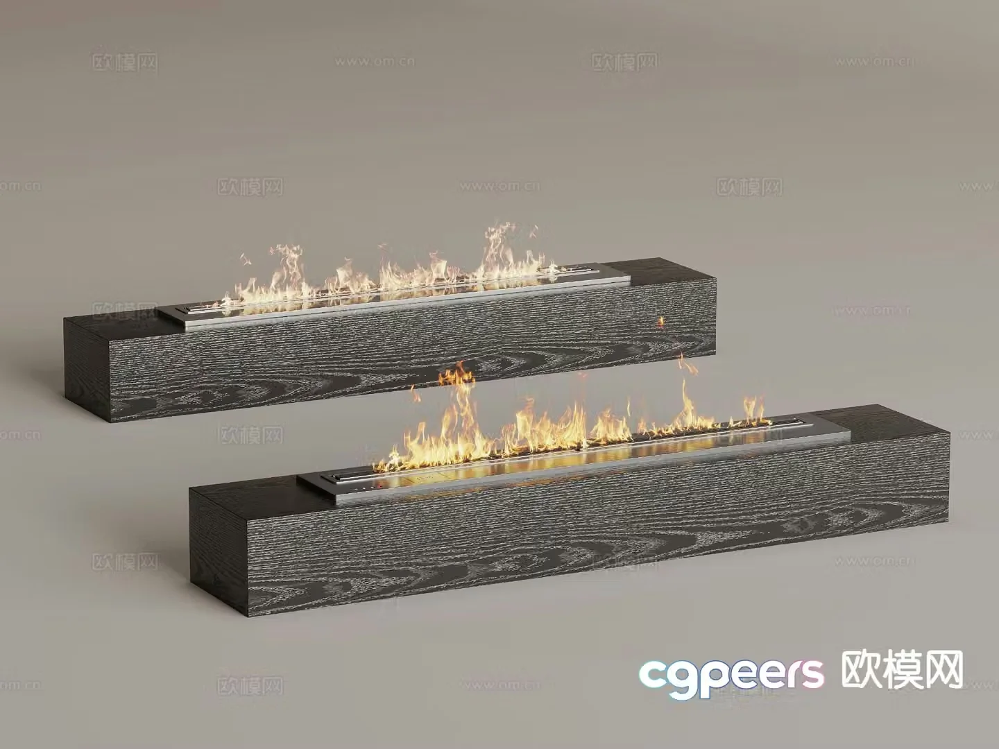 Modern fireplace 3d model