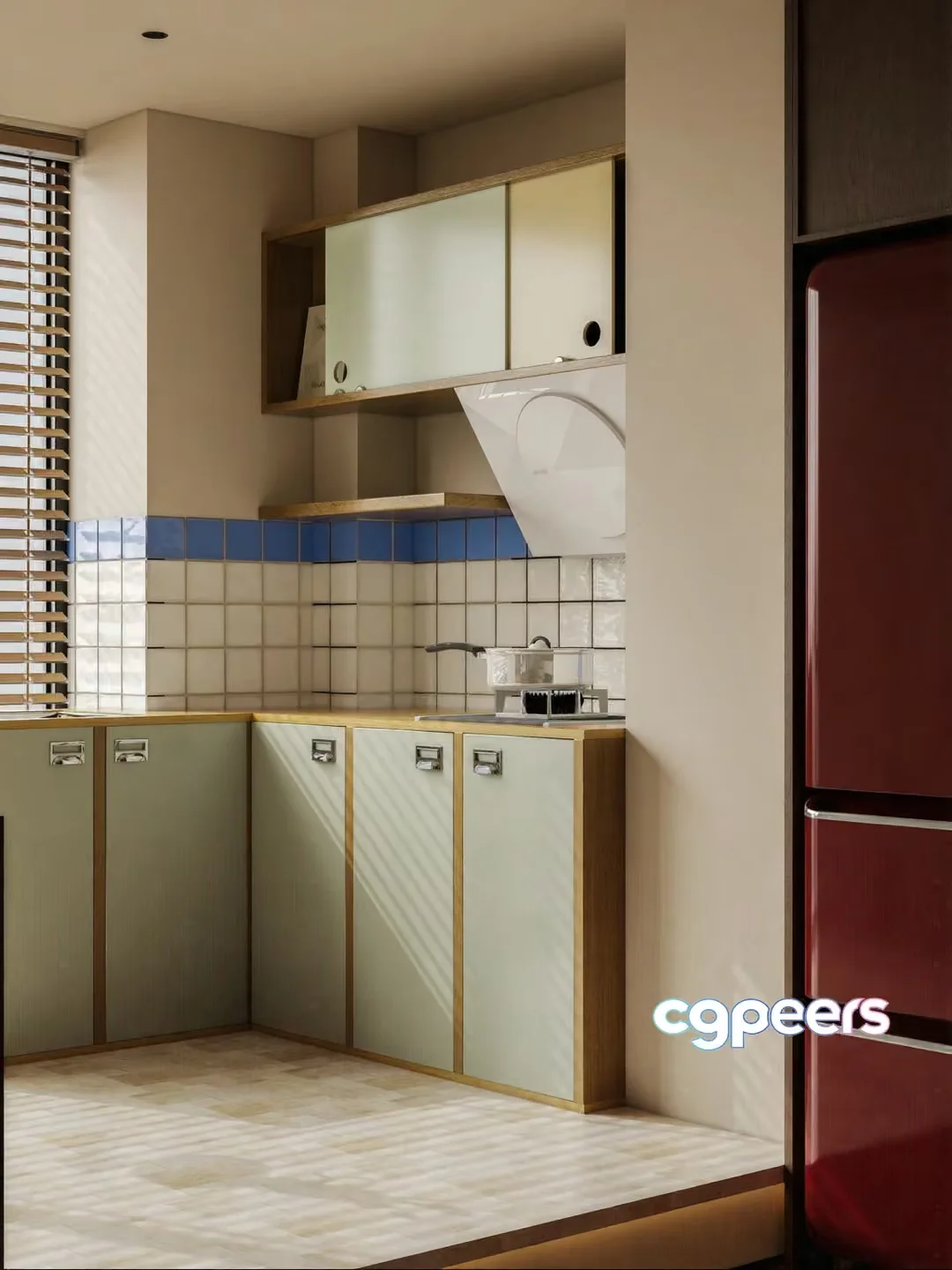 A Small Kitchen 3D Model – 10412 – VRAY Render