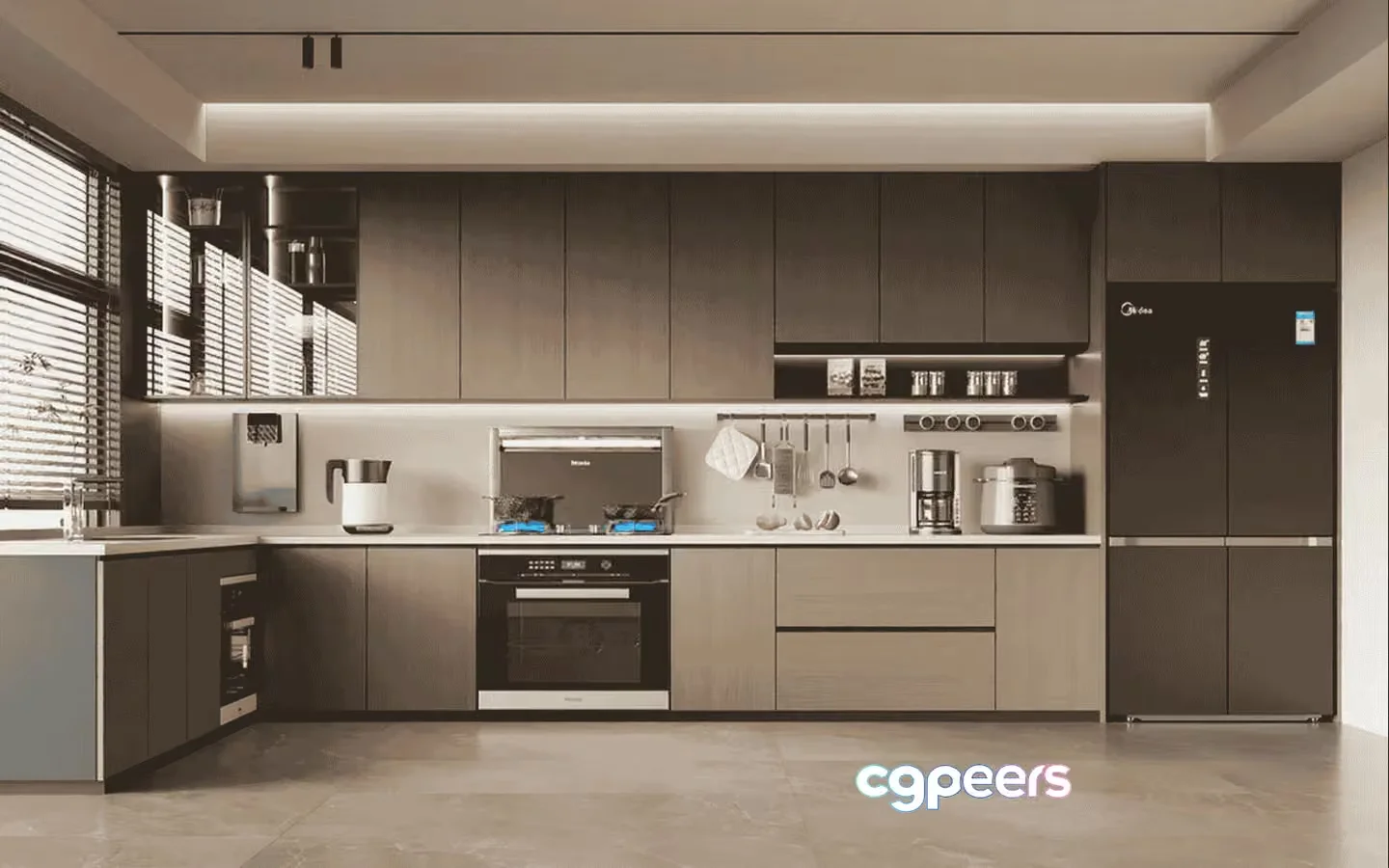 Modern Kitchen 3D Model – 10322 – VRAY Render