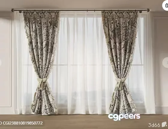 Modern Window Treatments 3D Model – 11630 – VRAY Render