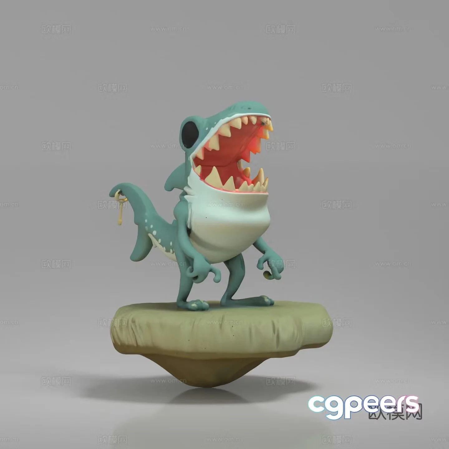 Cartoon Shark Monster Game Character Toy 3d Model