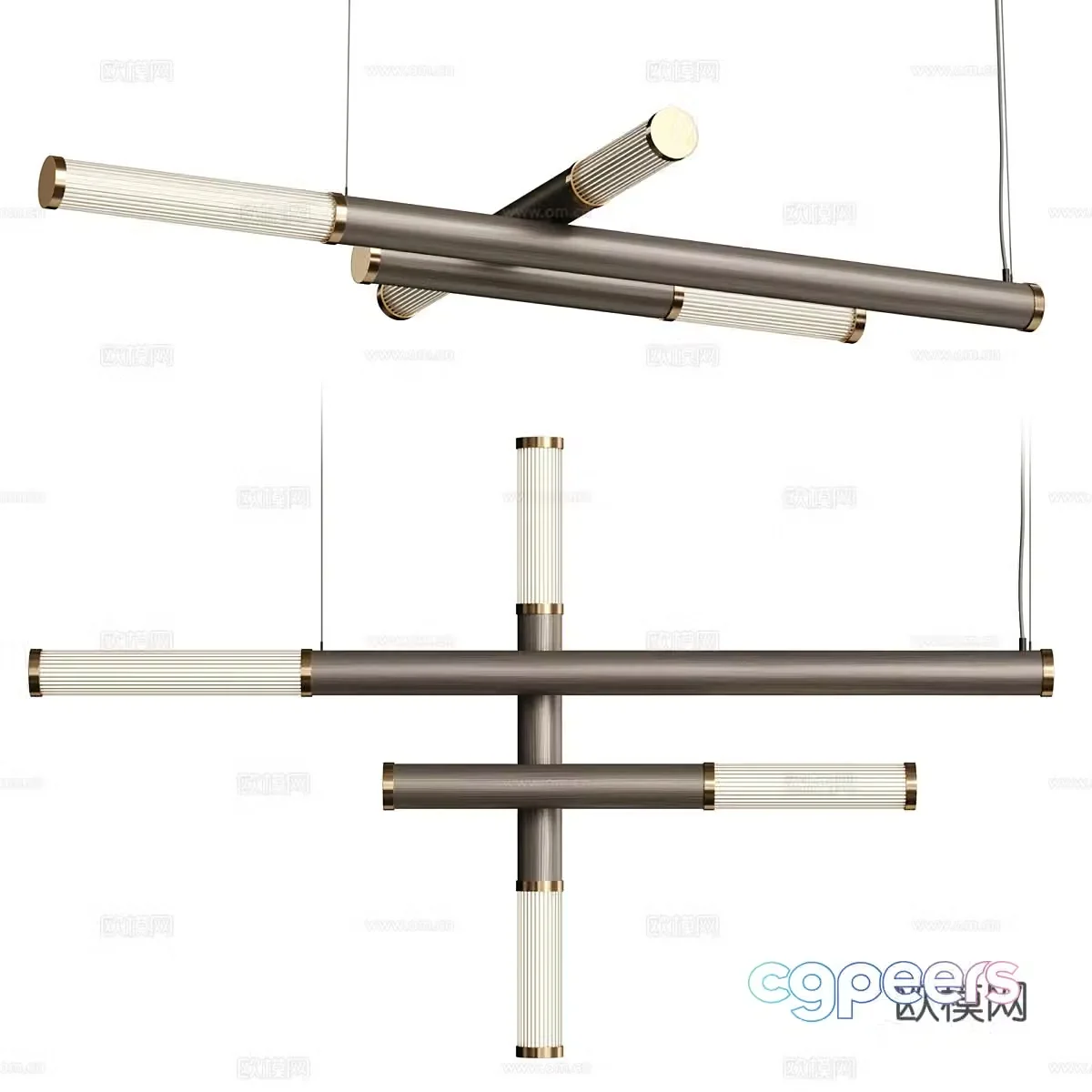Chandelier combination Creative chandeliers Restaurant chandeliers Bar chandeliers Bedroom chandeliers Living room chandeliers 3D model