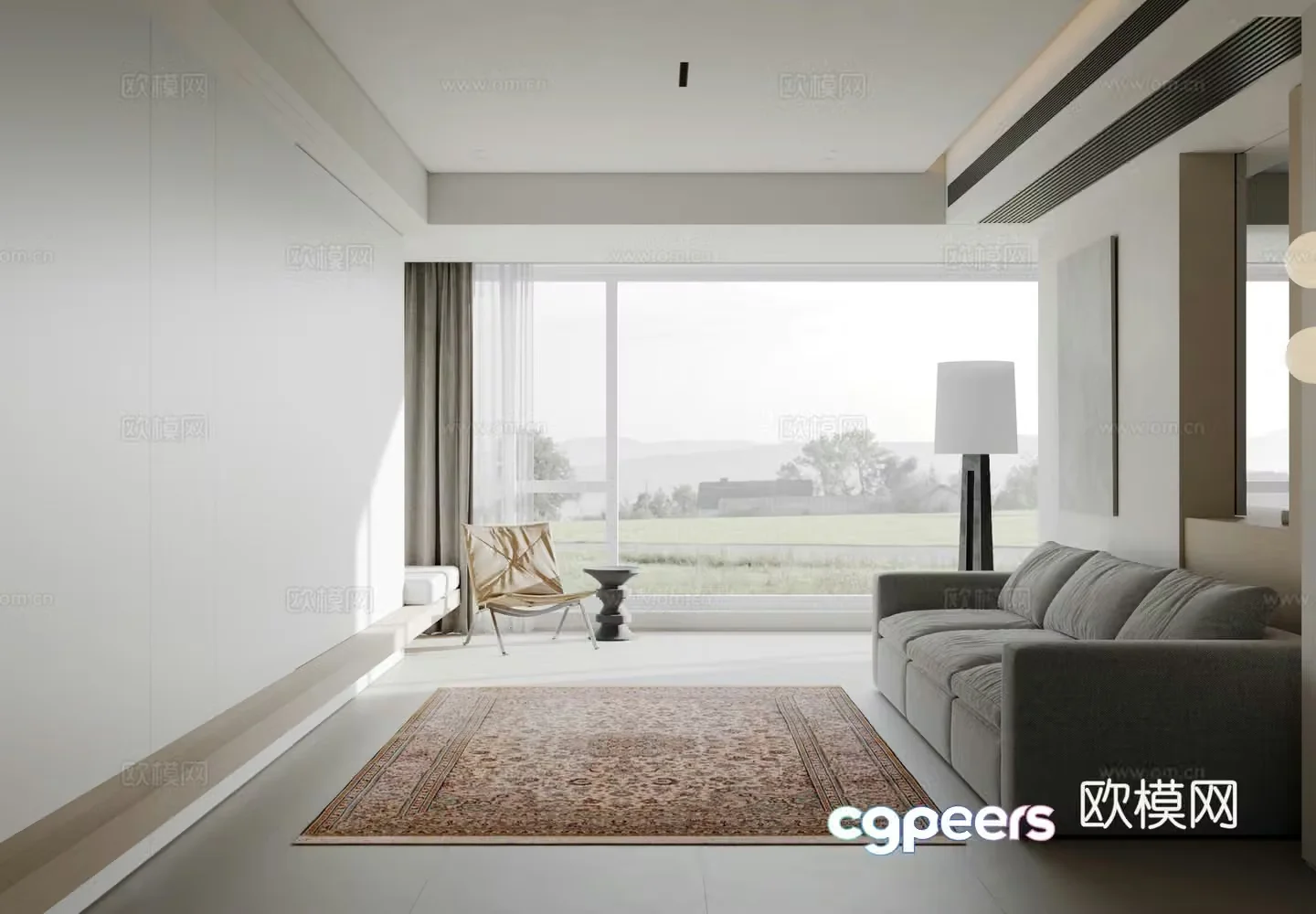 Modern living room 3d model