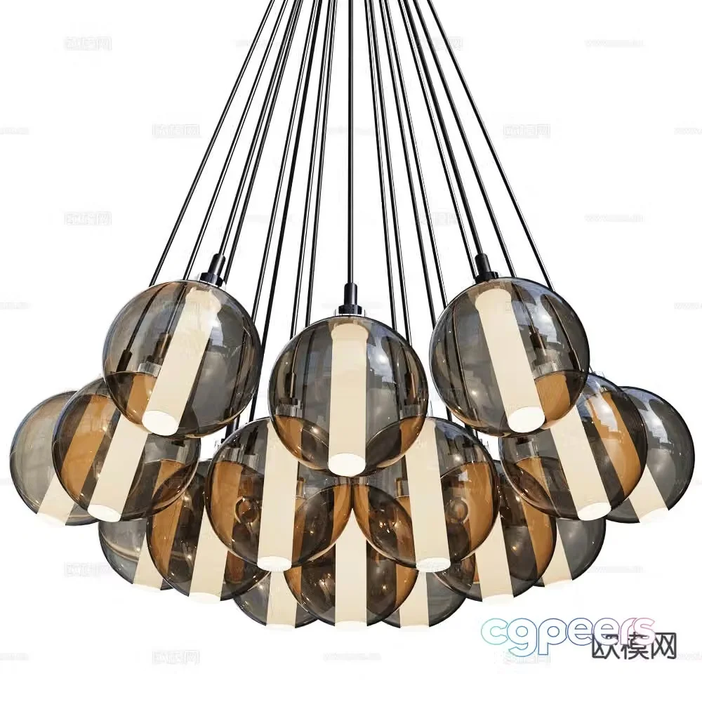 Cangini & Tucci Italian bubble chandelier 3d model