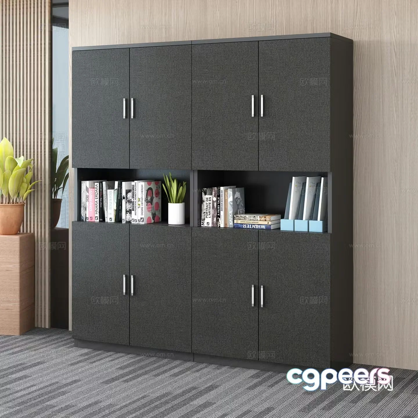 Modern File Cabinet 3D model