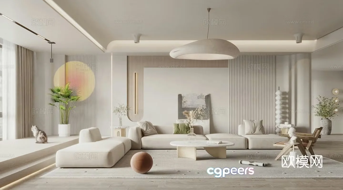 Modern living room 3d model