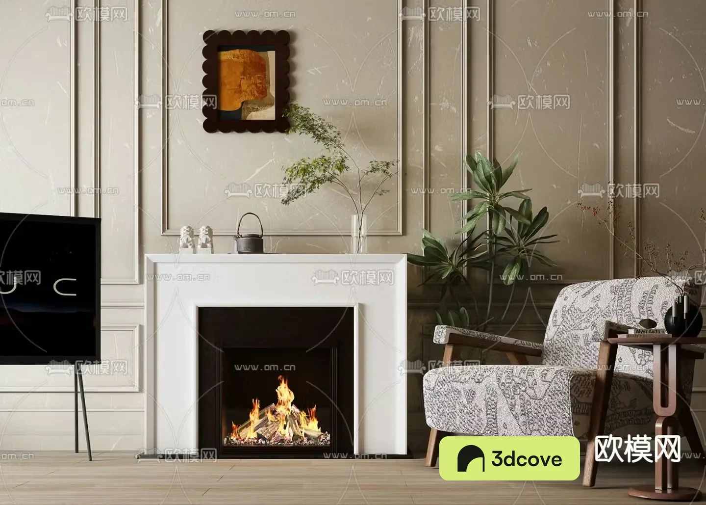 American Fireplace Flame