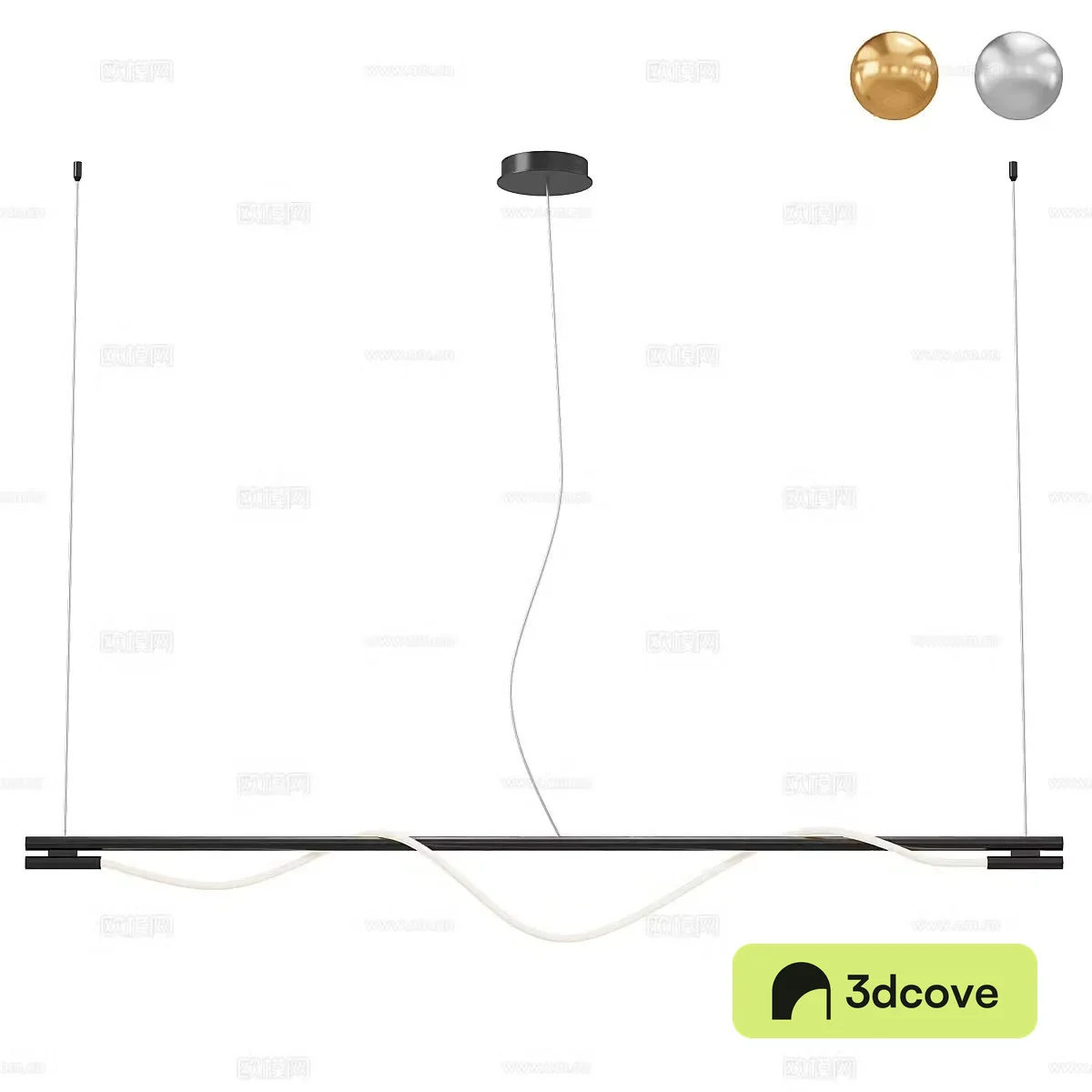 Modern Italian minimalist Tau chandelier