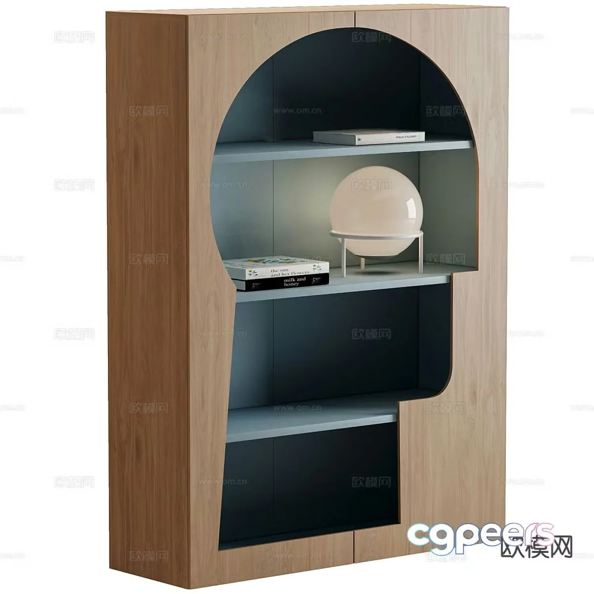 Modern side cabinet chest 3d model