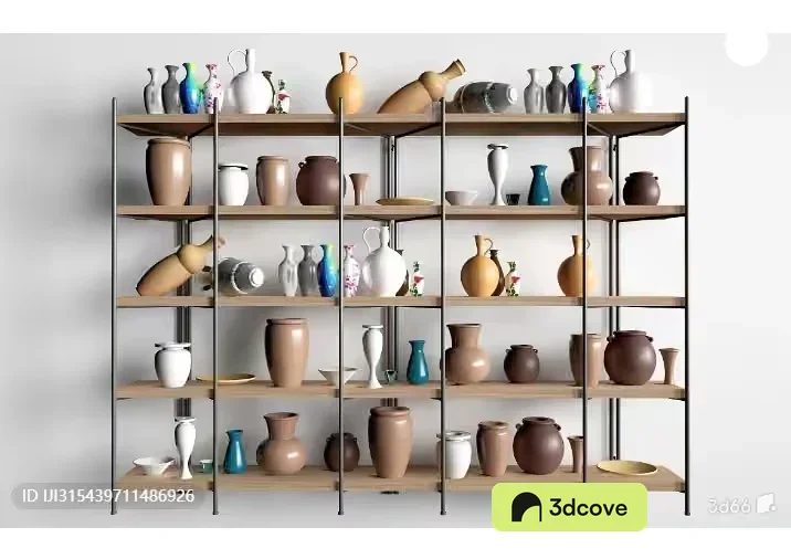 Metal And Wood Shelving Unit