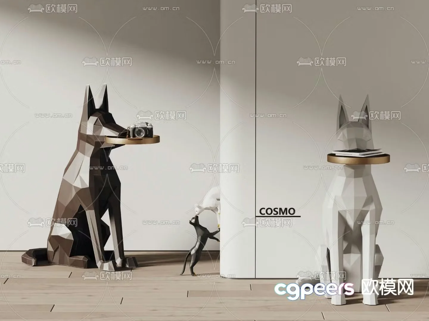 SOSMO side table corner table puppy coffee table 3D model