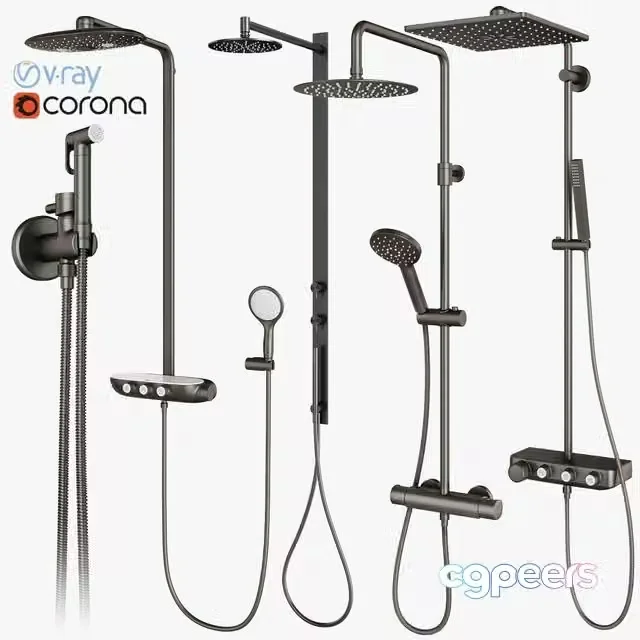 3ds Max Free – GROHE Shower Systems & Hygiene Showers CEA Gustavsberg set 112