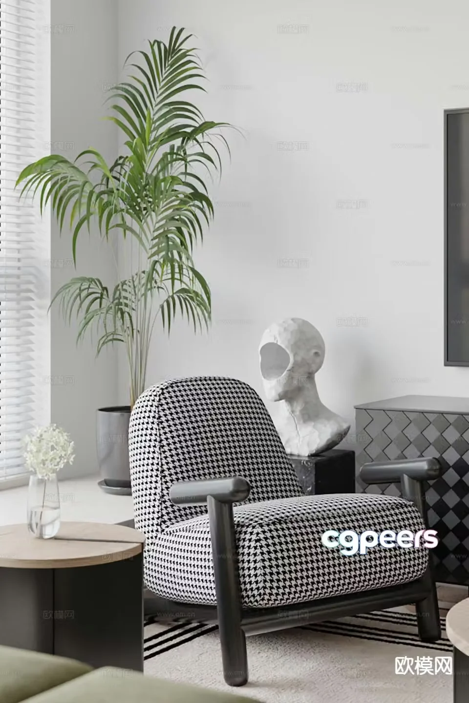 Modern armchair sofa chair 3d model