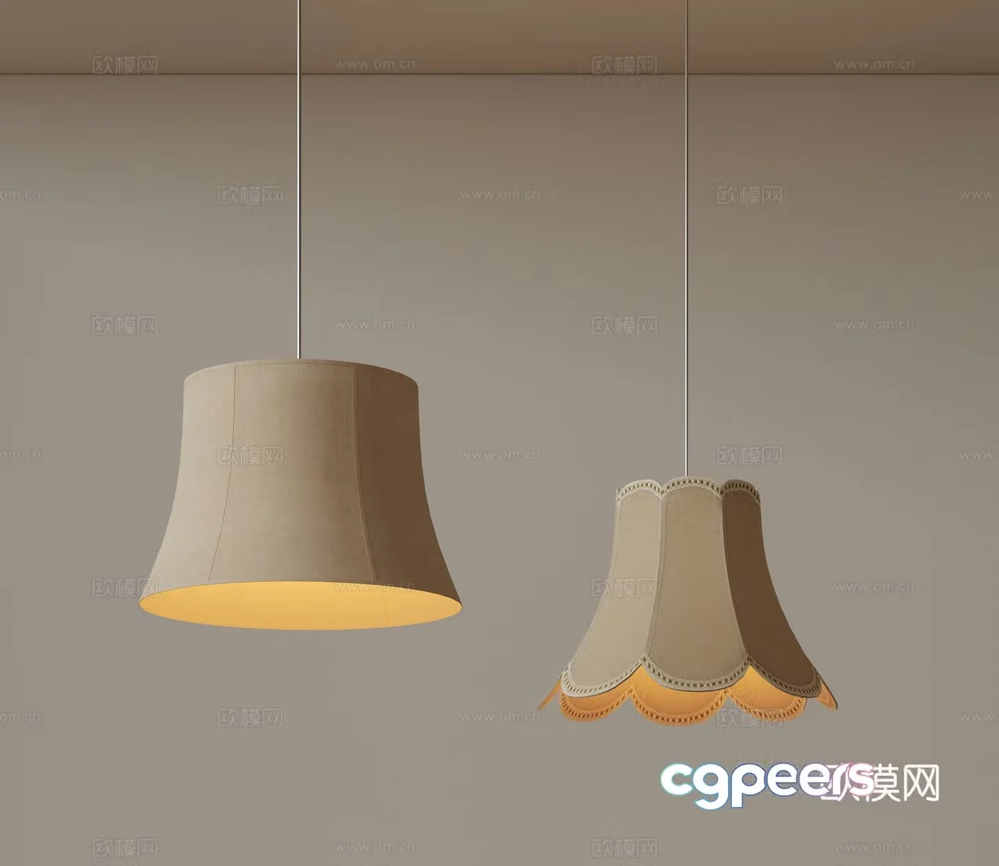 Medieval style small chandelier 3D model