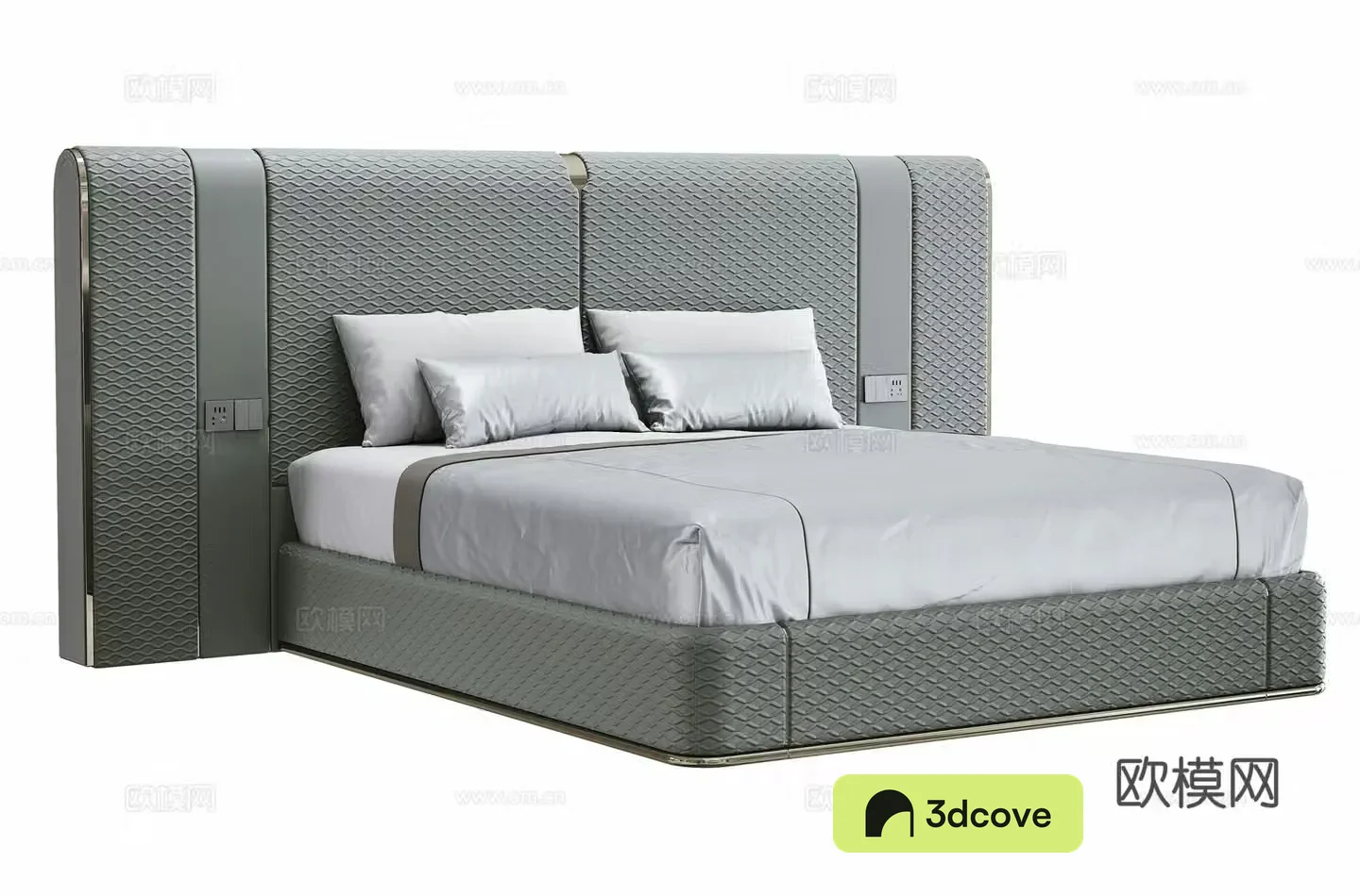 Light luxury double bed