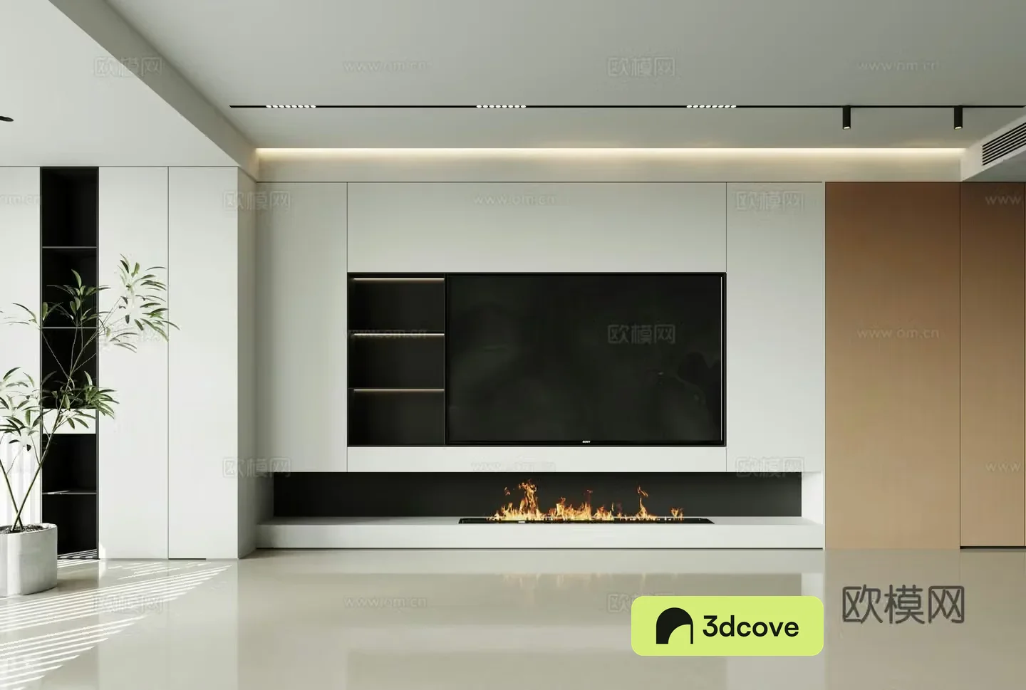 Modern TV background wall