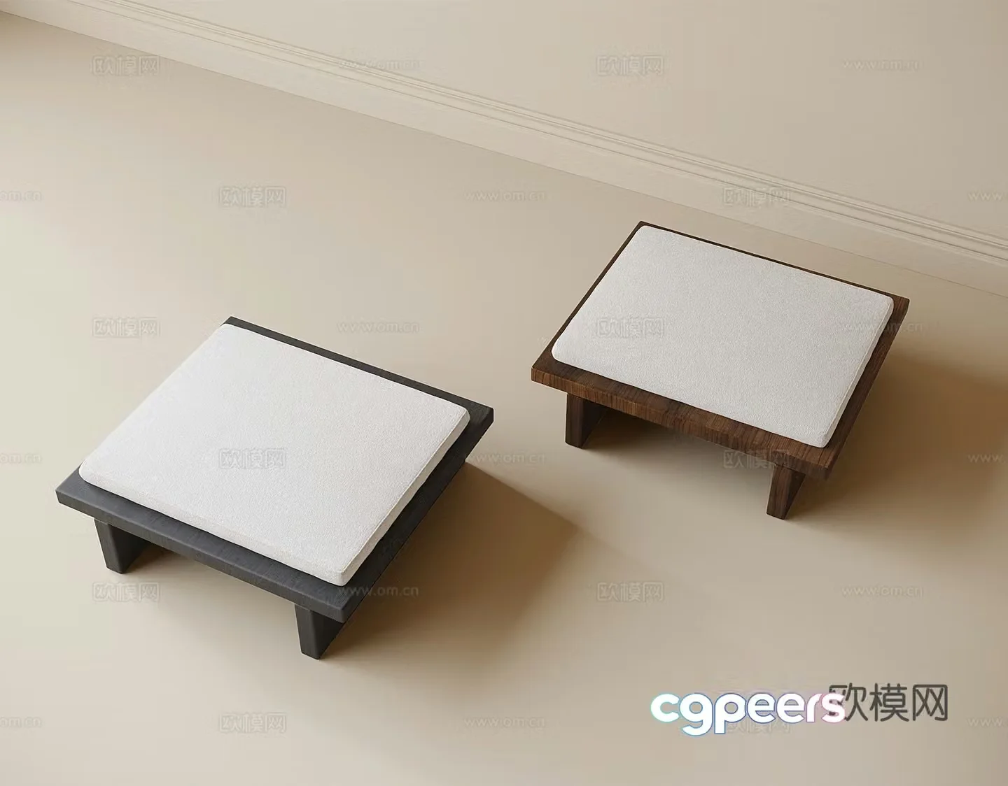 Modern stool pouf 3d model