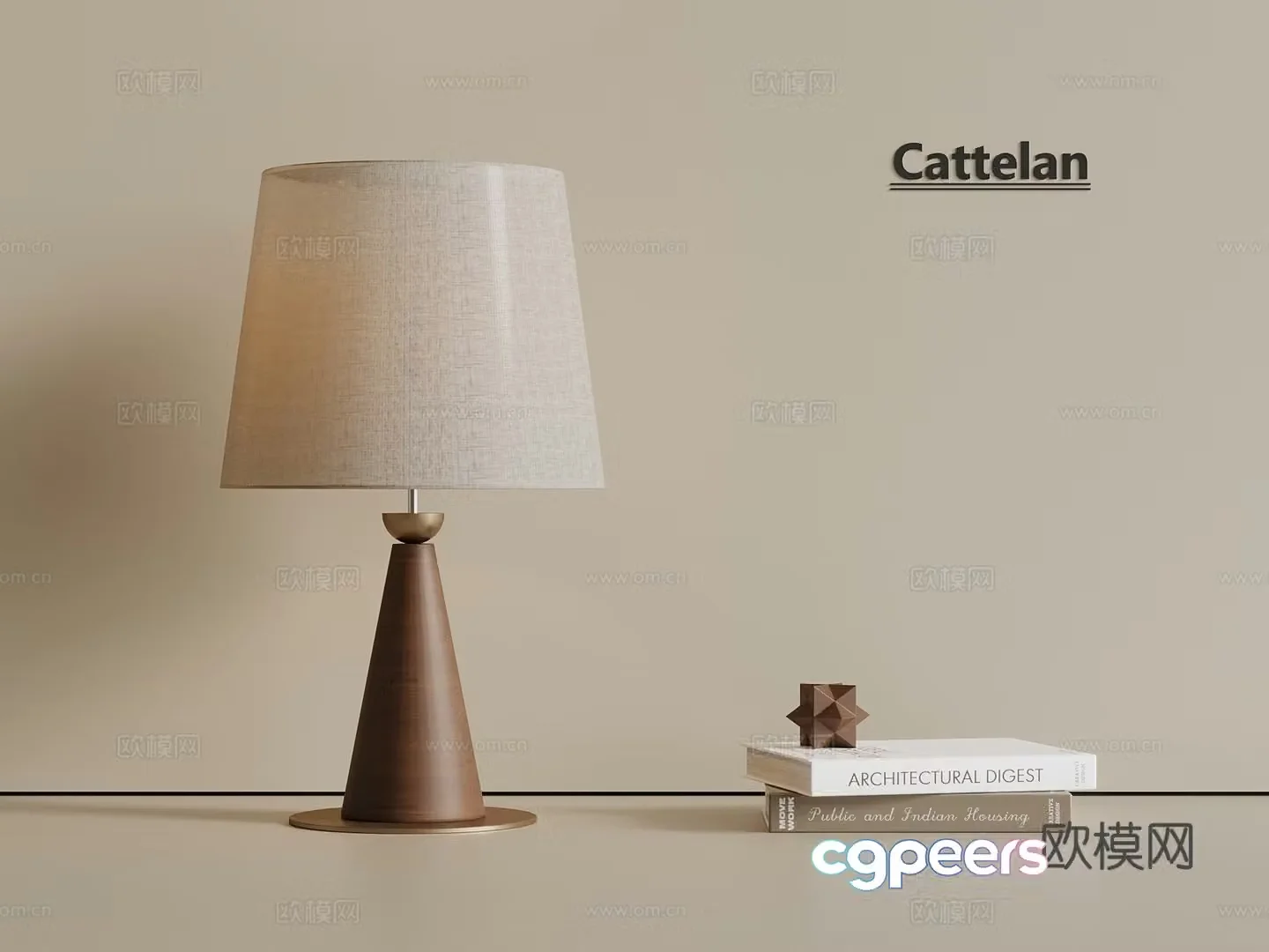 Middle Chinese style desk lamp desk lamp bedside desk lamp 3D model