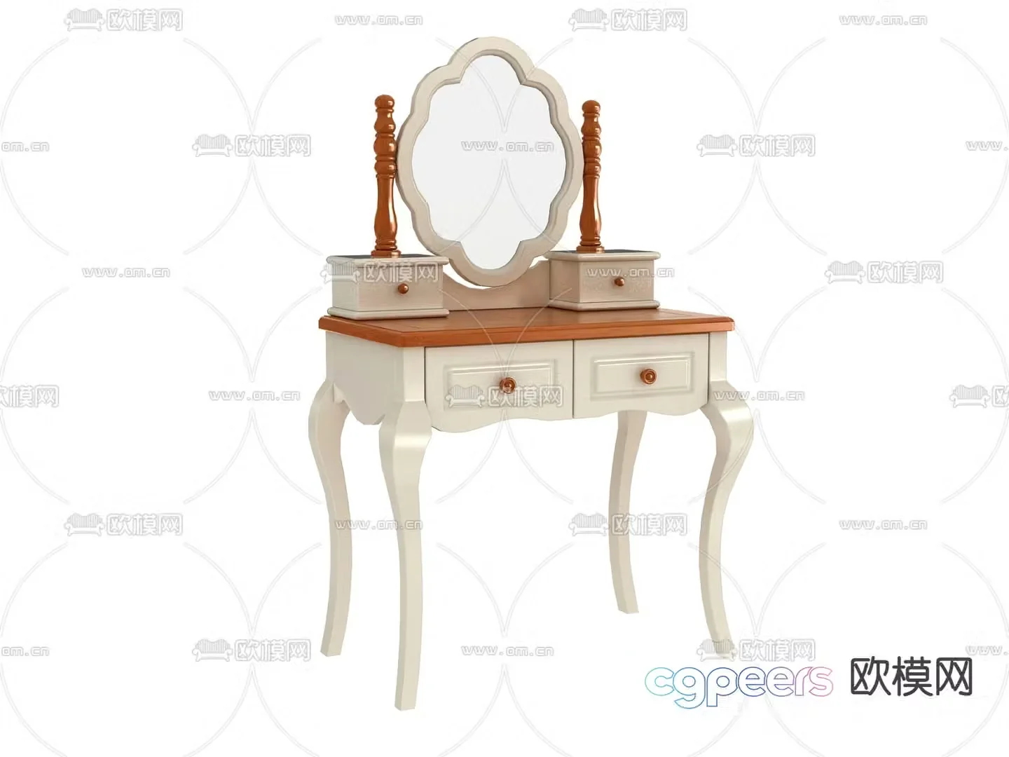 French dressing table 3d model