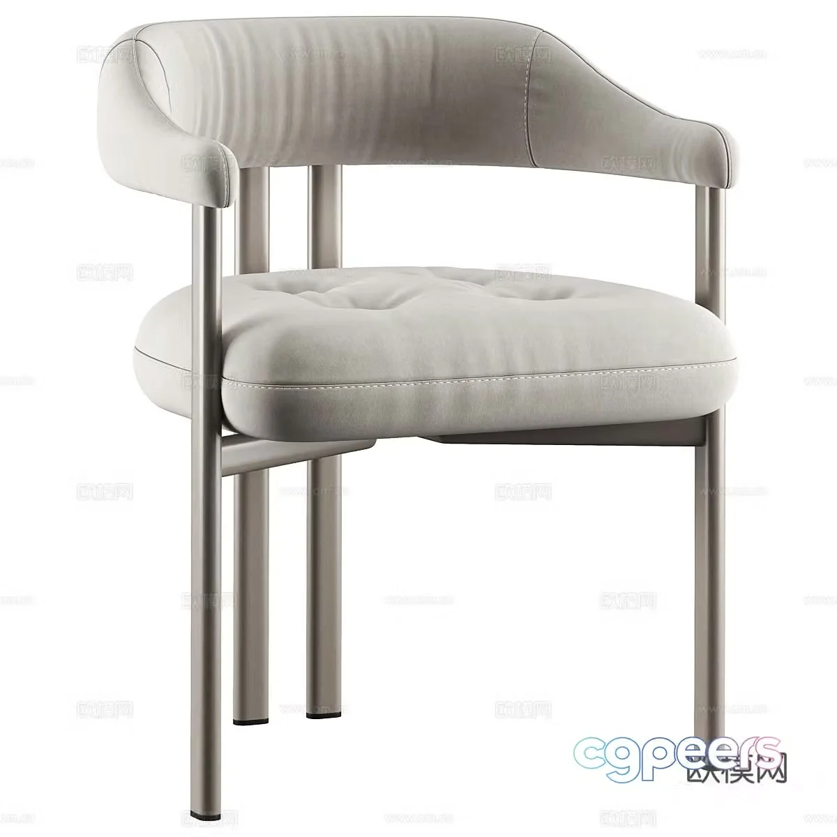 New Chinese style light luxury Greta chair 3d model
